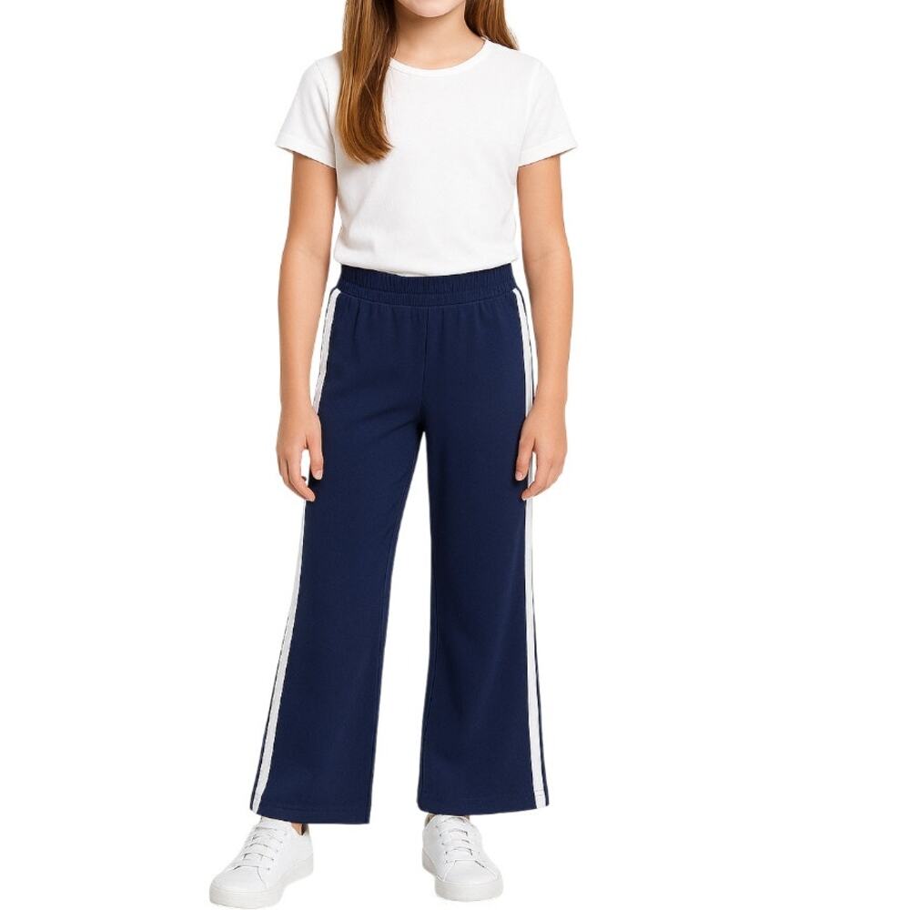 Mia Chica Girl's Navy Blue Striped Wide Leg Capris Size Medium NWT